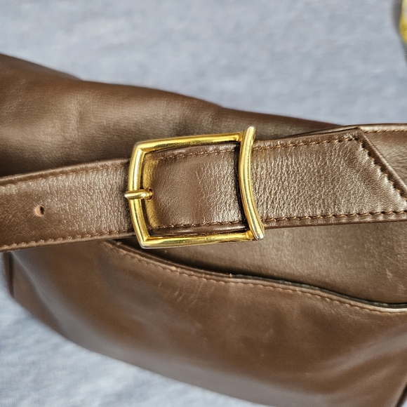 PALOMA PICASSO Vintage Luxury Designer Brown Leather Shoulder Bag Made In Italy - Picture 3 of 16